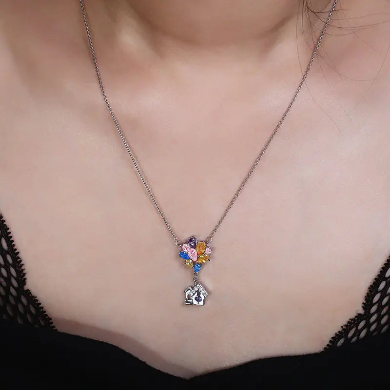 “Home of Dreams” Balloon House Necklace